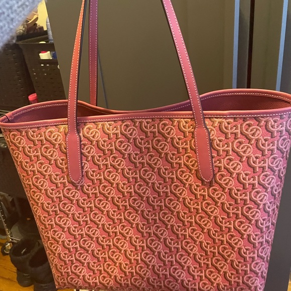 City Tote With Coach Monogram Print - Picture 1 of 5